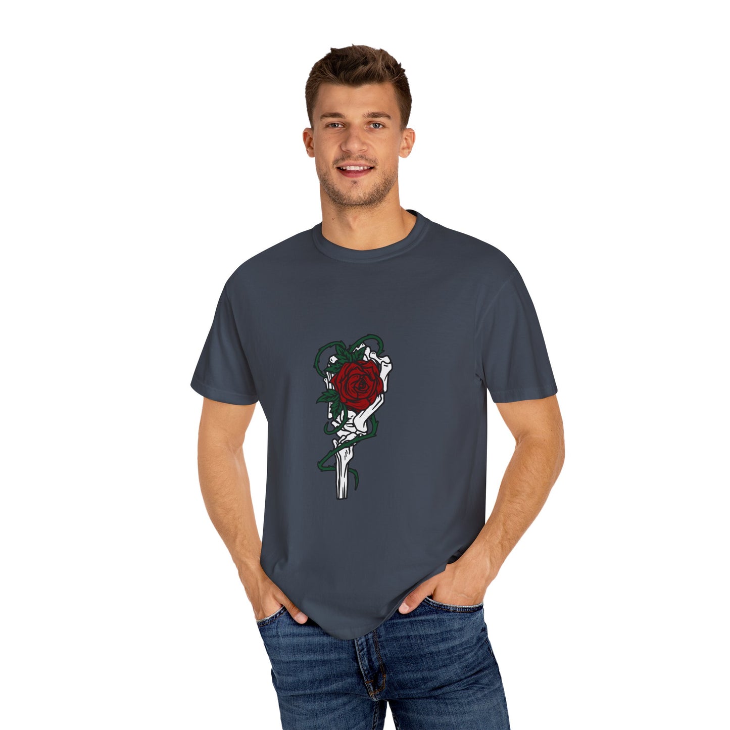 Rose and Dagger Graphic Tee | Black Romantic Gothic T-Shirt | XCalibre Designs