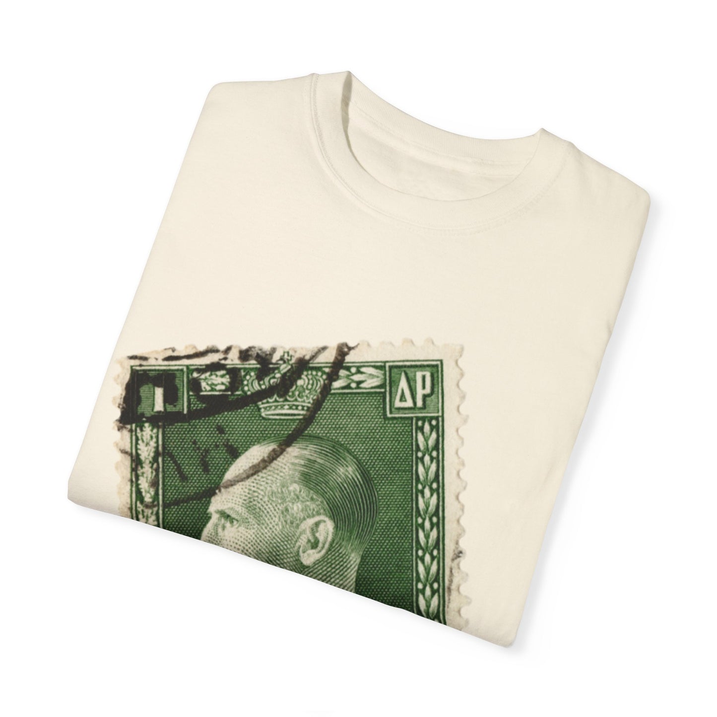 Vintage Stamp Collector Graphic Tee | Olive Green Philately T-Shirt | XCalibre Designs