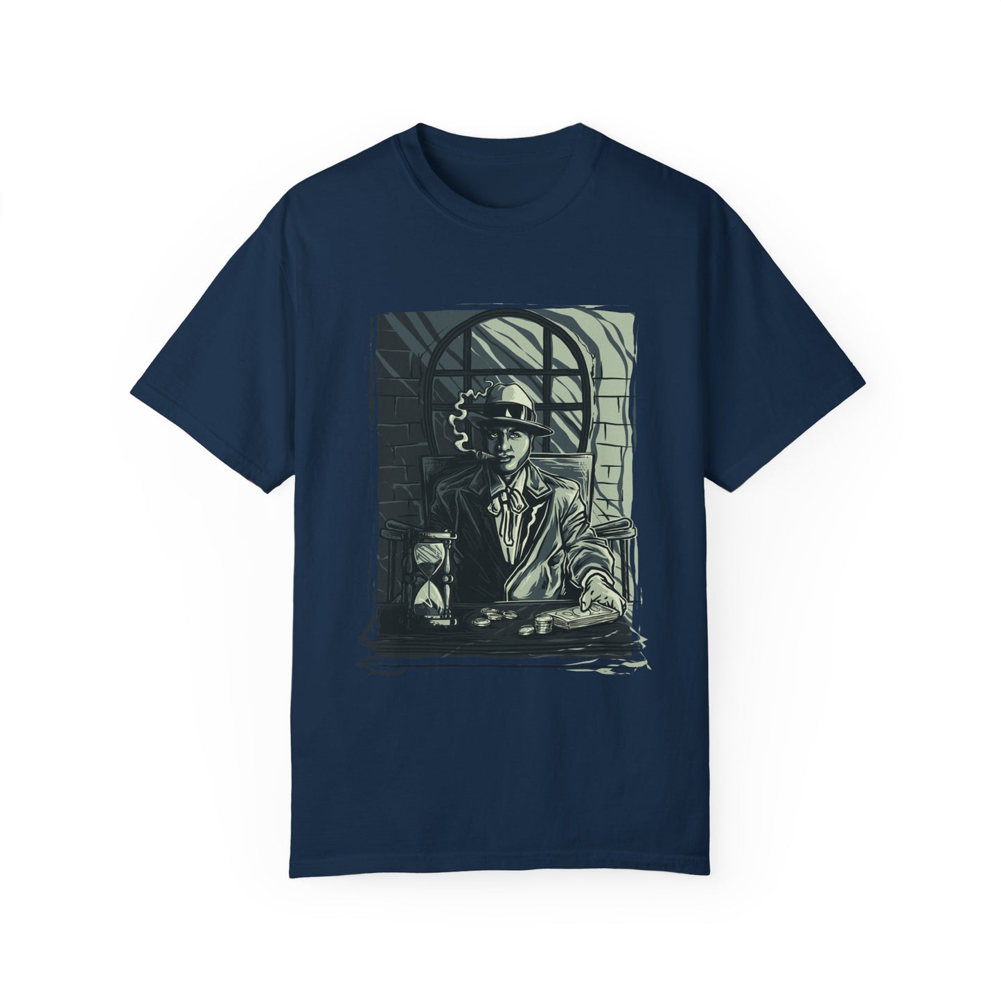 Vintage Detective Noir Graphic Tee | Beige Mystery-Inspired T-Shirt | XCalibre Designs