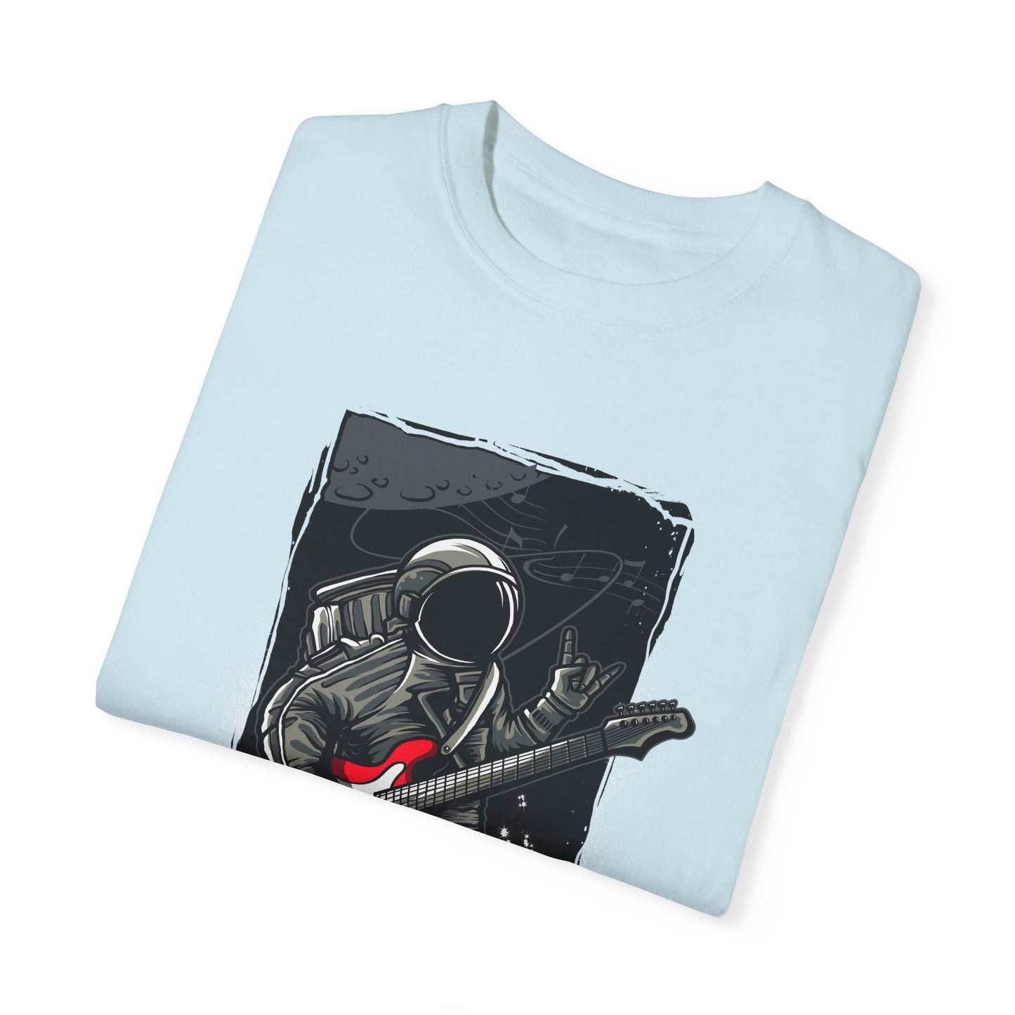 Astronaut Guitarist Graphic Tee | Navy Space Music T-Shirt | XCalibre Designs