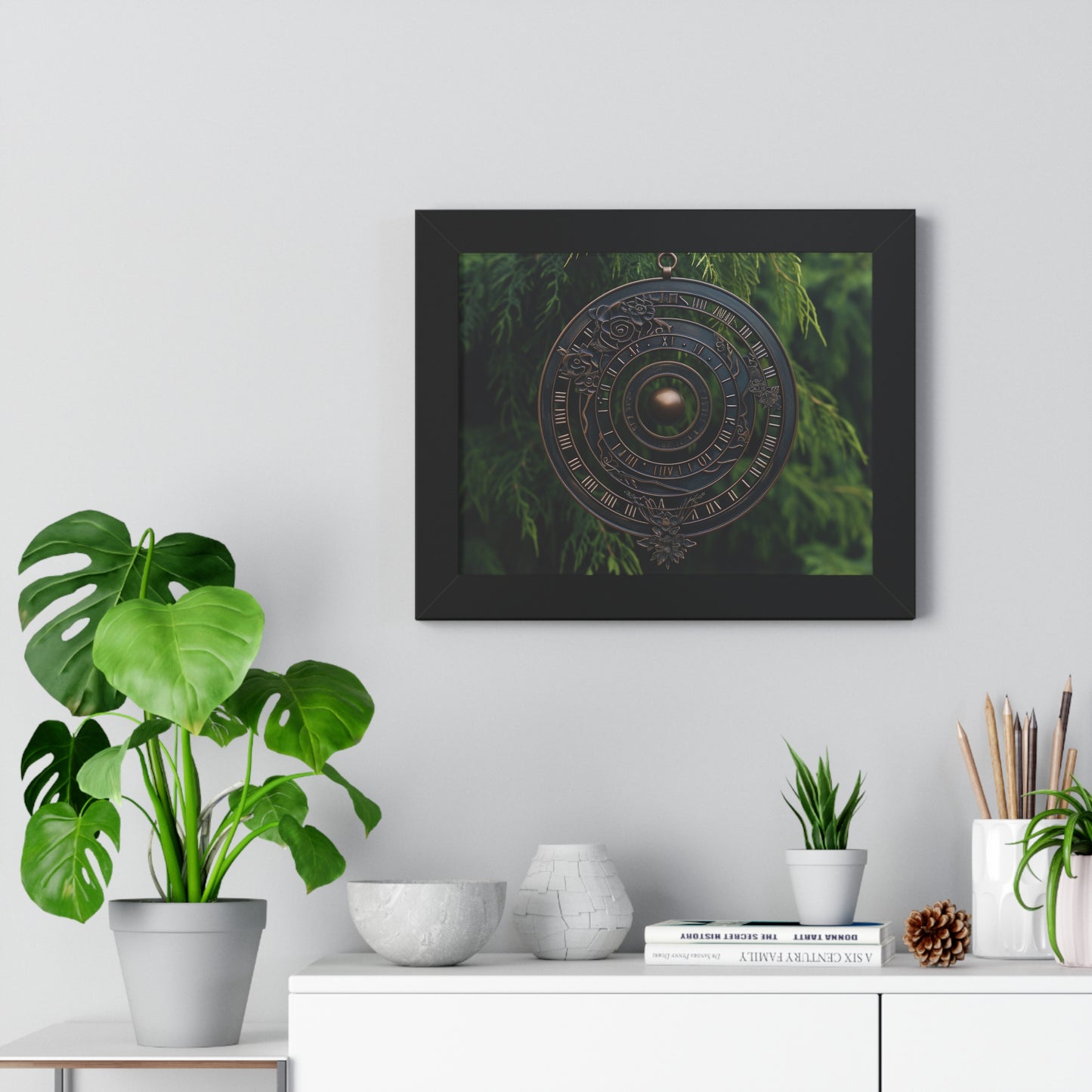 Timeless Nature - Ornate Sundial Art Frame | Framed Horizontal Poster