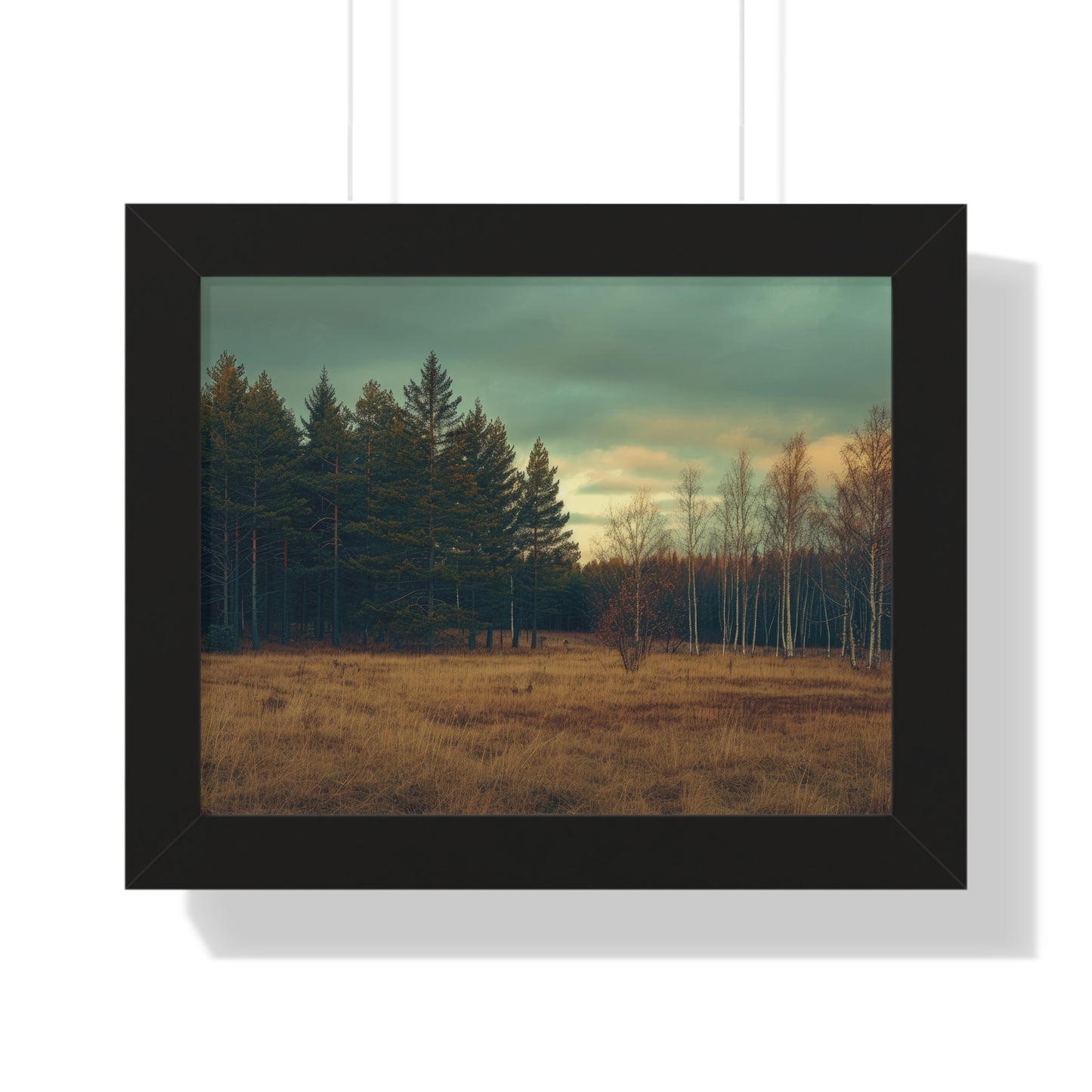 Twilight in the Wild - Rustic Forest Art Frame | Framed Horizontal Poster