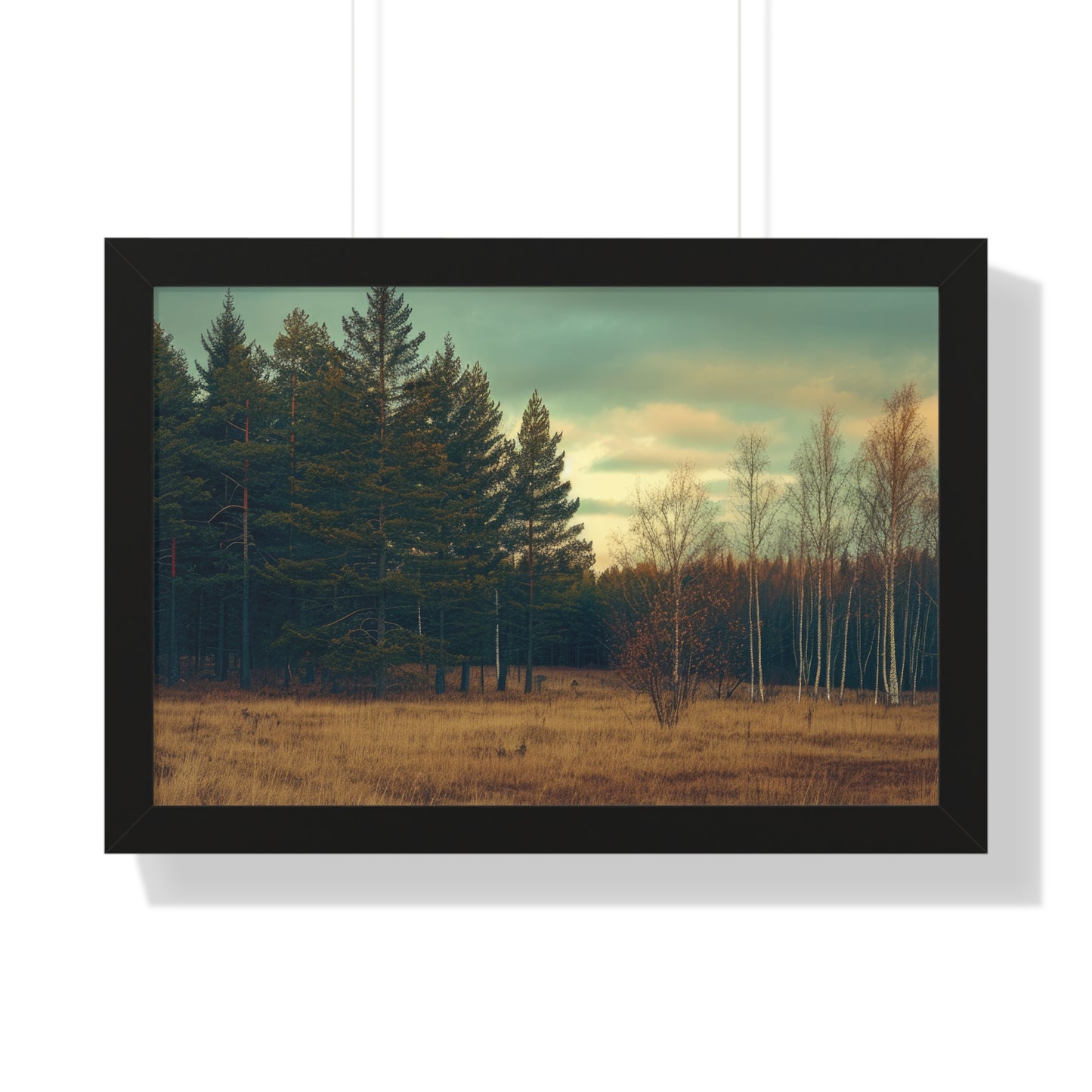 Twilight in the Wild - Rustic Forest Art Frame | Framed Horizontal Poster