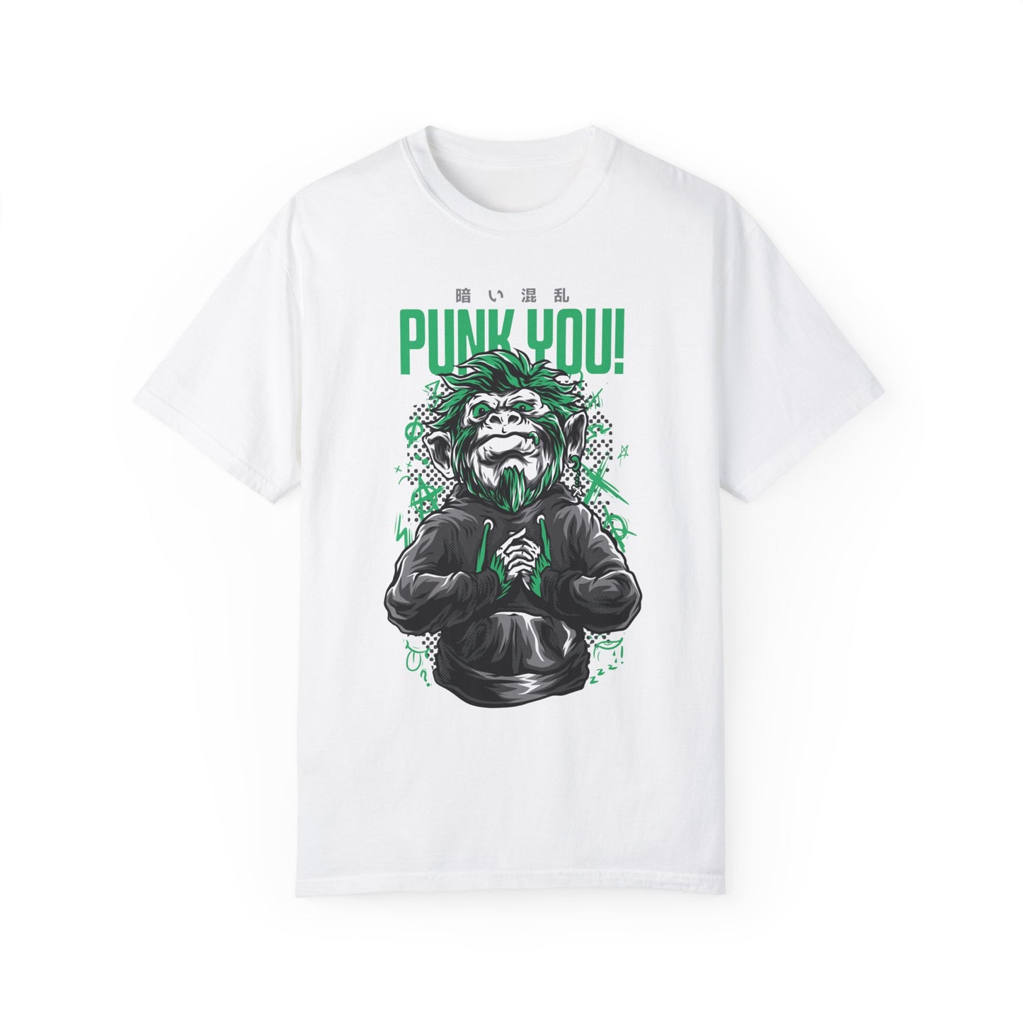 Rebel Monkey 'Punk You!' Graphic Tee | Black Punk Rock T-Shirt | XCalibre Designs