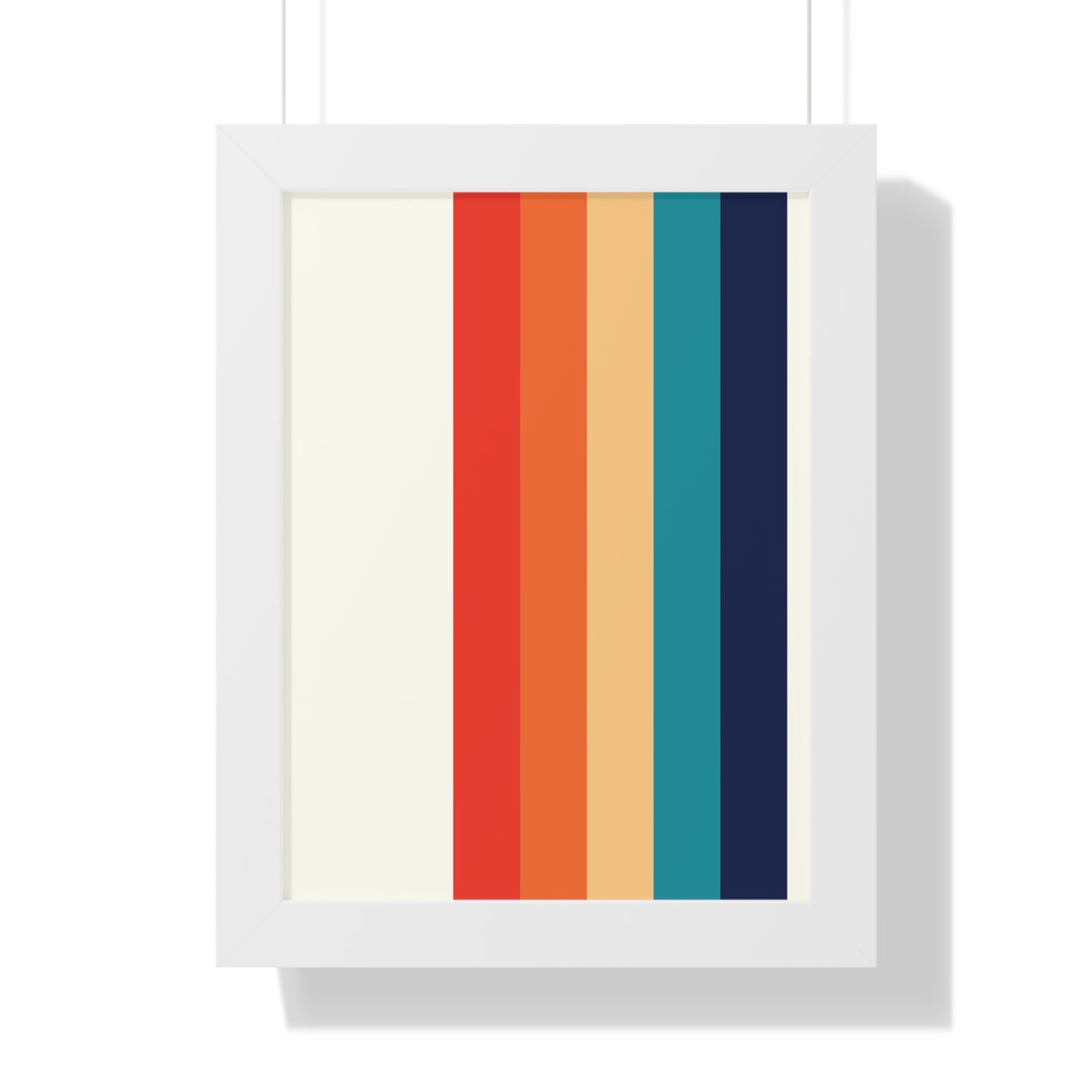 Multicolor Vertical Stripes Art Print | Contemporary Stripe Pattern Wall Art | XCalibre Designs | Framed Vertical Poster