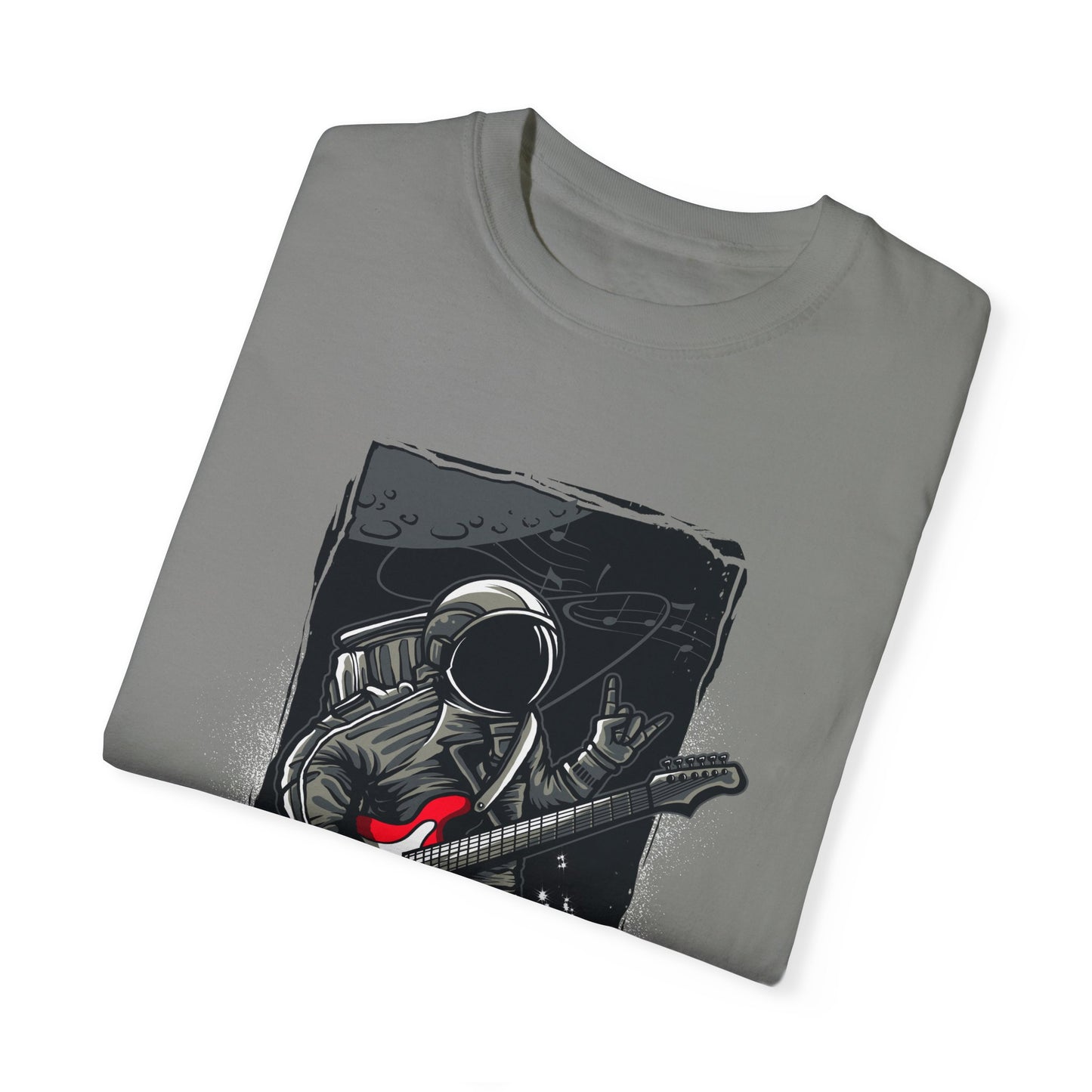 Astronaut Guitarist Graphic Tee | Navy Space Music T-Shirt | XCalibre Designs