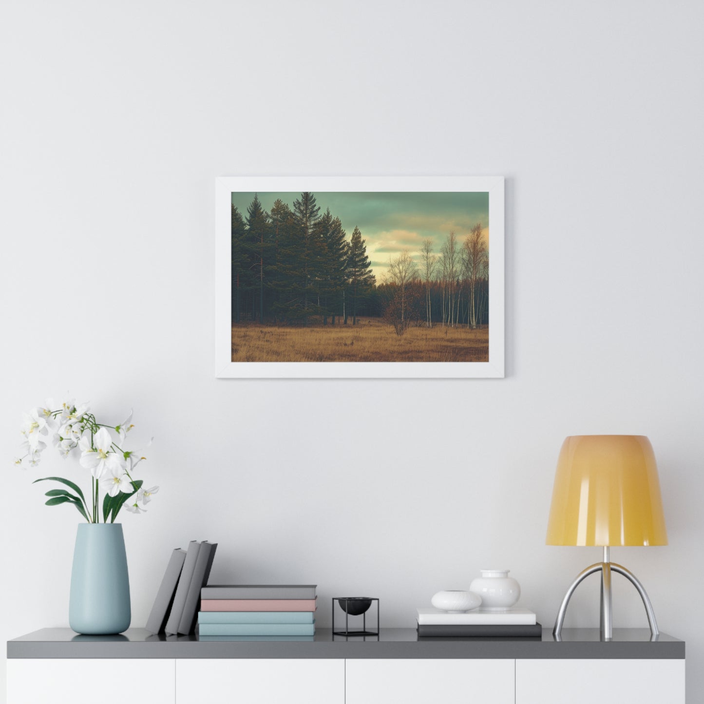 Twilight in the Wild - Rustic Forest Art Frame | Framed Horizontal Poster