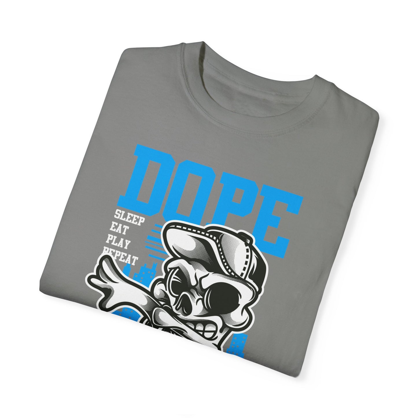 Urban Graffiti 'DOPE' Graphic Tee | Cool Blue Streetwear T-Shirt | XCalibre Designs