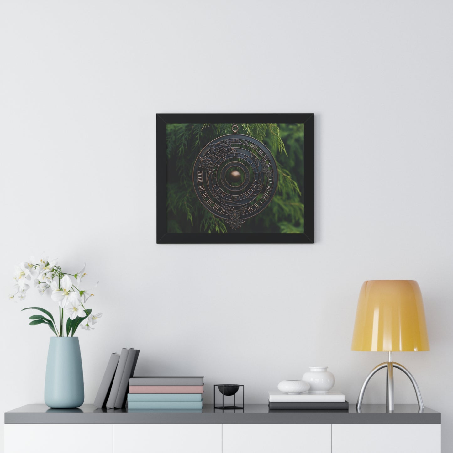 Timeless Nature - Ornate Sundial Art Frame | Framed Horizontal Poster