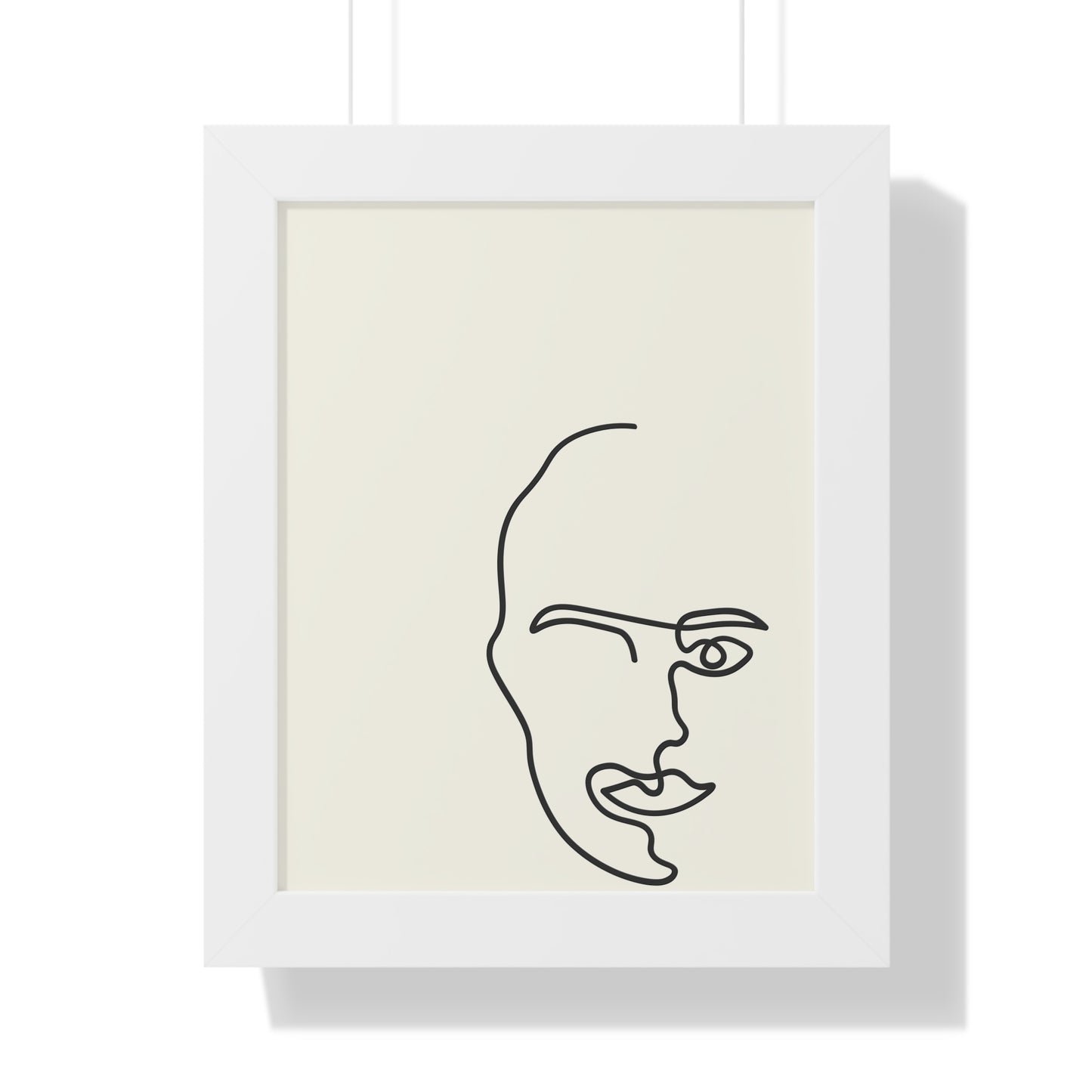 Minimalist Single Line Face Art Print | Contemporary Abstract Portrait | XCalibre Designs | Framed Vertical Poster