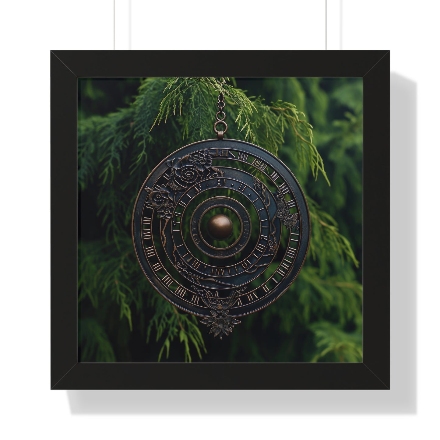 Timeless Nature - Ornate Sundial Art Frame | Framed Horizontal Poster