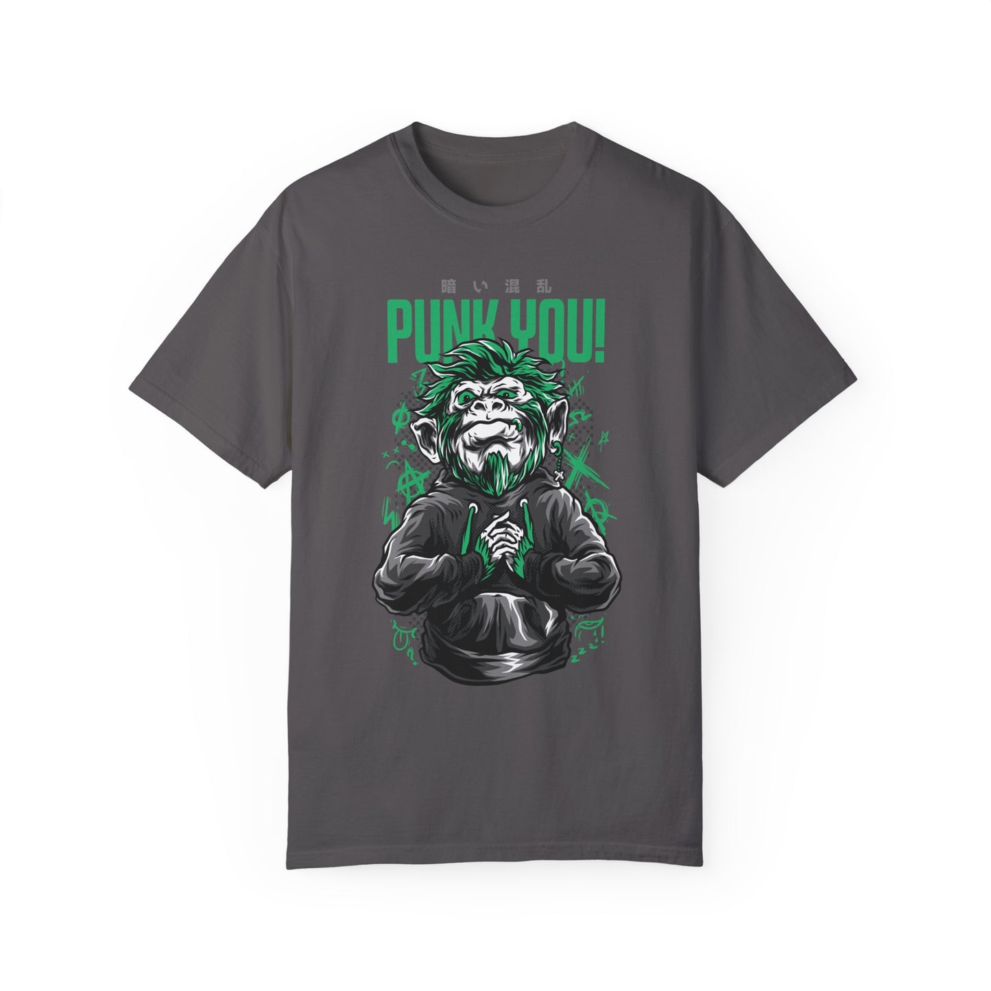 Rebel Monkey 'Punk You!' Graphic Tee | Black Punk Rock T-Shirt | XCalibre Designs