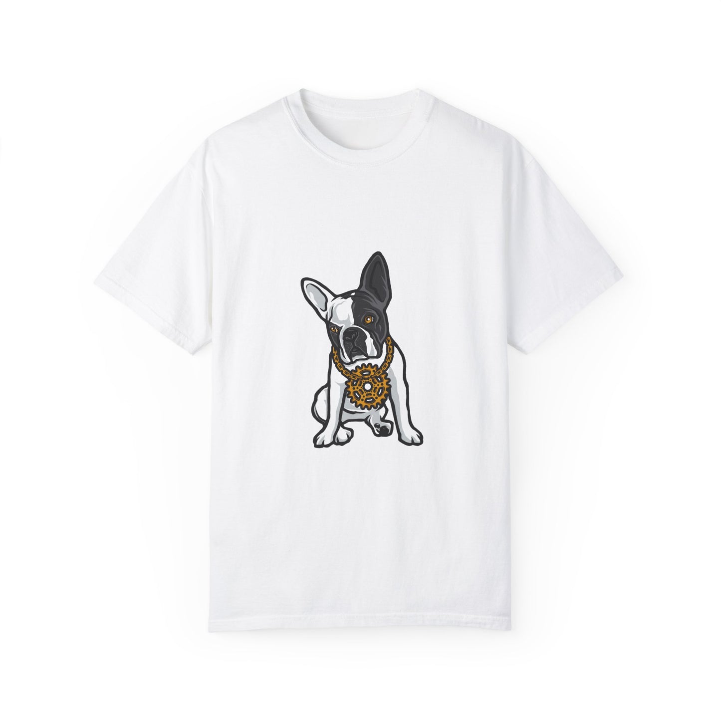 Cute French Bulldog with Sunglasses Graphic Tee | Grey Casual Dog Lover T-Shirt | XCalibre Designs