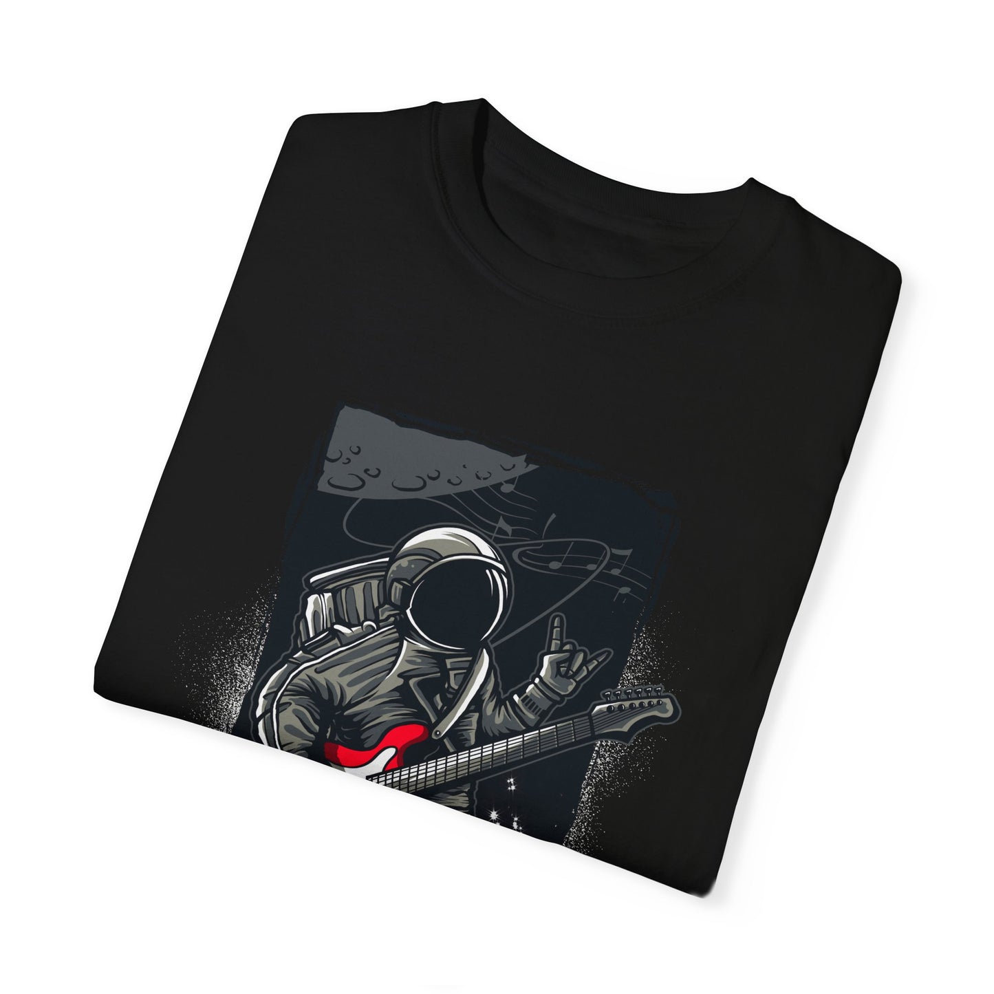 Astronaut Guitarist Graphic Tee | Navy Space Music T-Shirt | XCalibre Designs