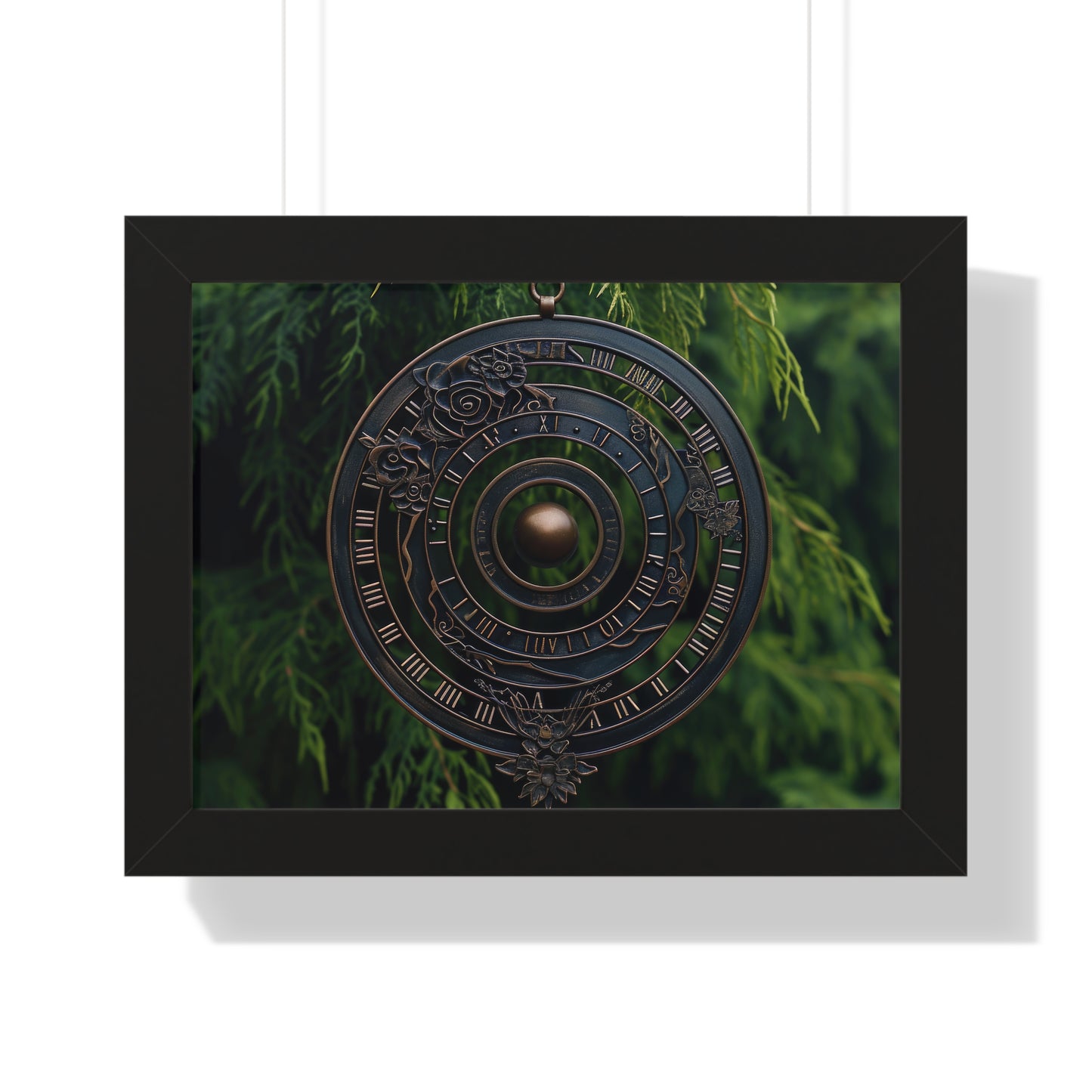 Timeless Nature - Ornate Sundial Art Frame | Framed Horizontal Poster