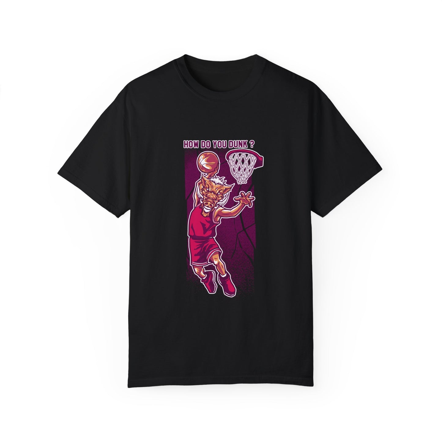 Slam Dunk Astronaut Basketball Tee | Black Sports-Themed T-Shirt | XCalibre Designs