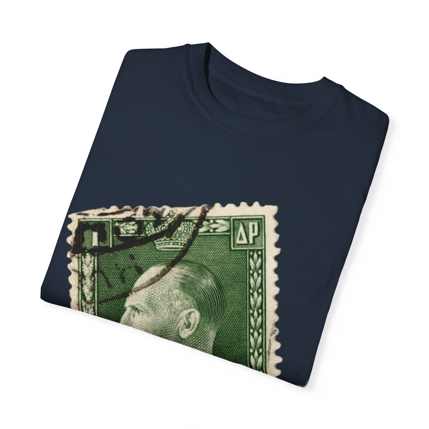 Vintage Stamp Collector Graphic Tee | Olive Green Philately T-Shirt | XCalibre Designs