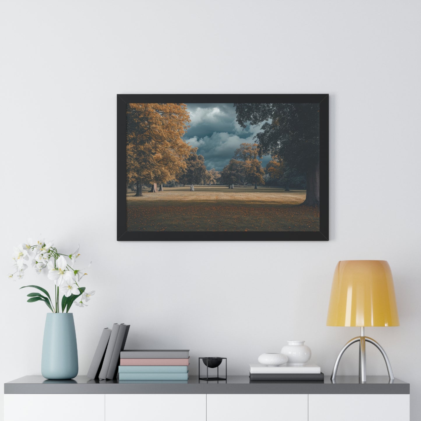 Autumn Whisper - Serene Landscape Art Frame | Framed Horizontal Poster