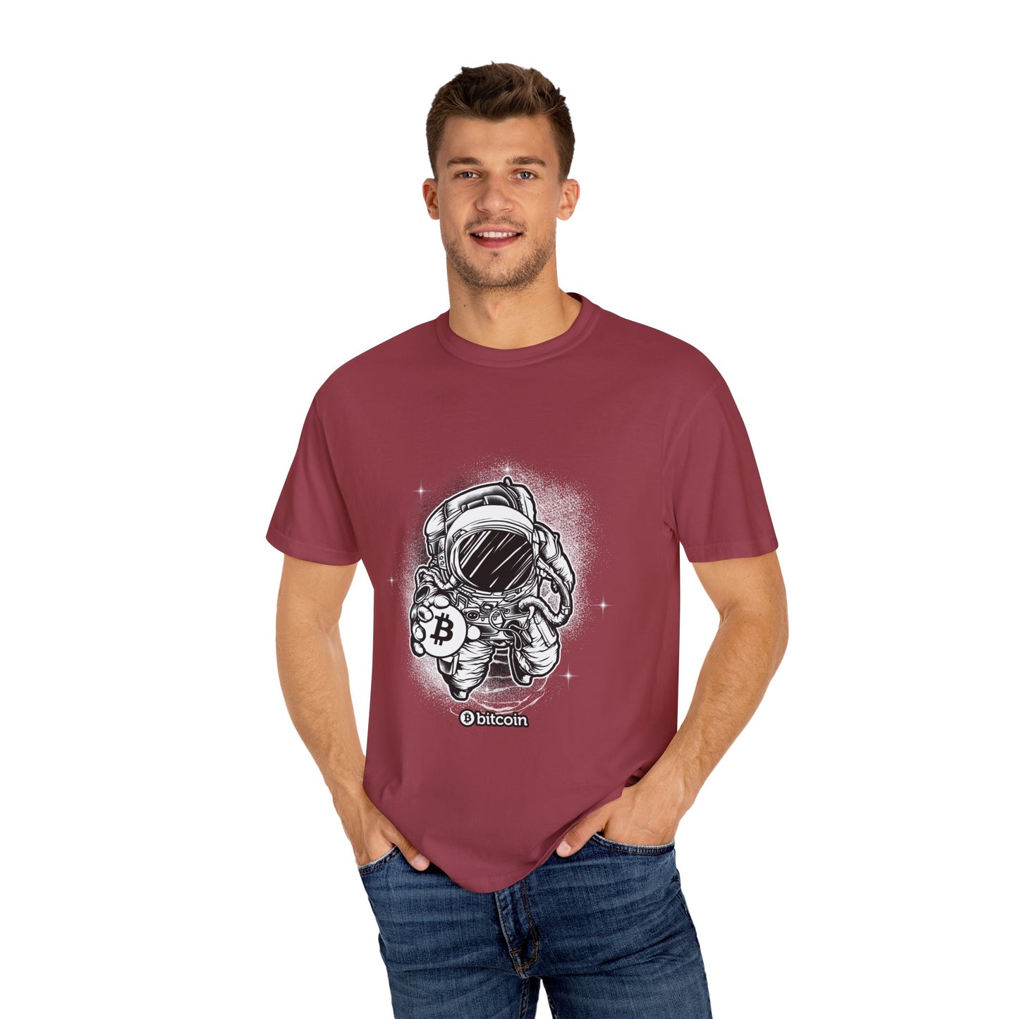 Cryptocurrency Astronaut Graphic Tee | Navy Crypto Space T-Shirt | XCalibre Designs