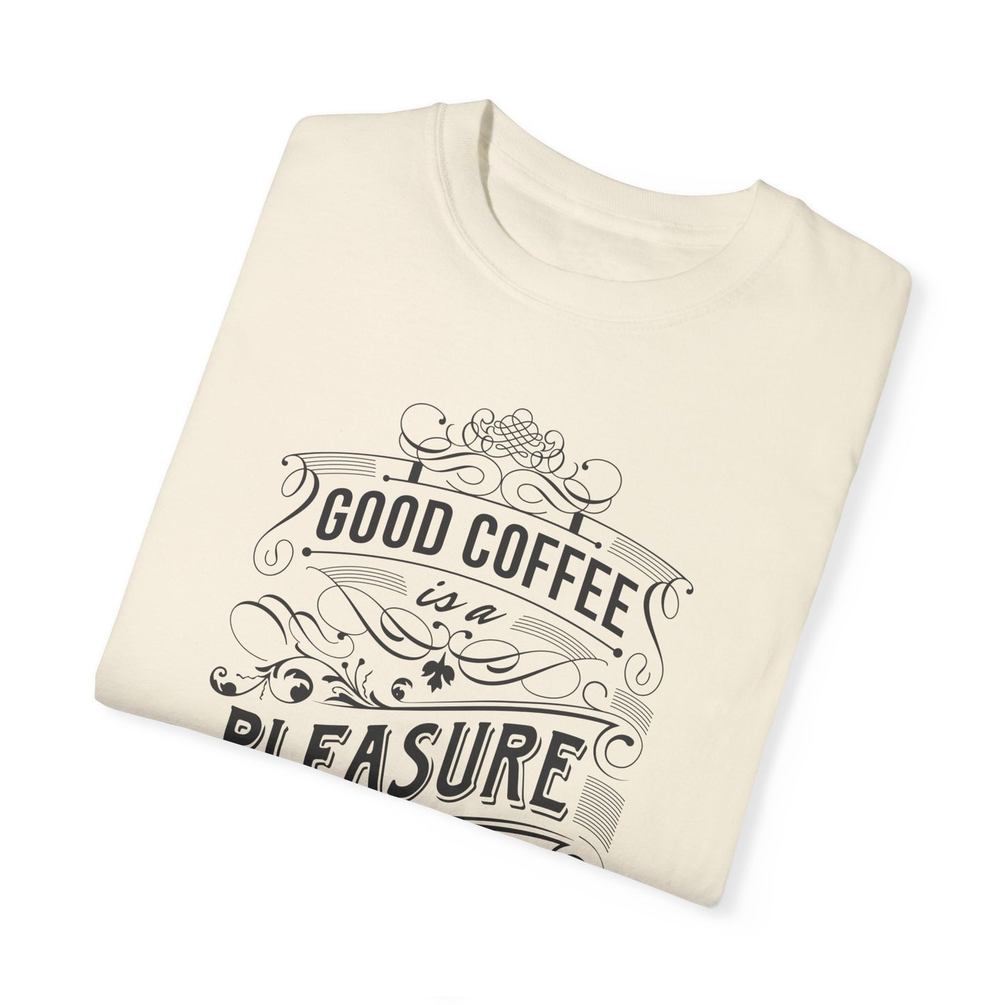 Coffee and Friendship Quote Tee | White Typographic T-Shirt | XCalibre Designs