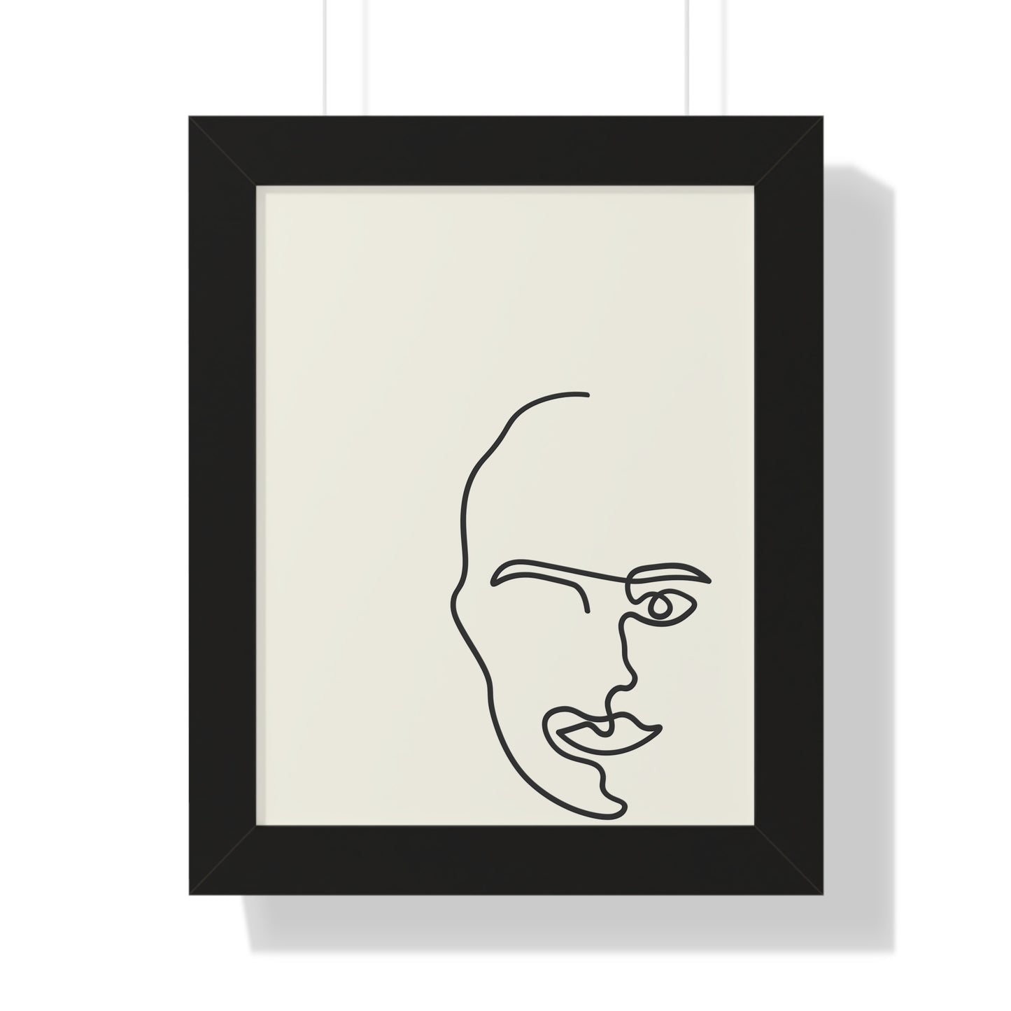 Minimalist Single Line Face Art Print | Contemporary Abstract Portrait | XCalibre Designs | Framed Vertical Poster