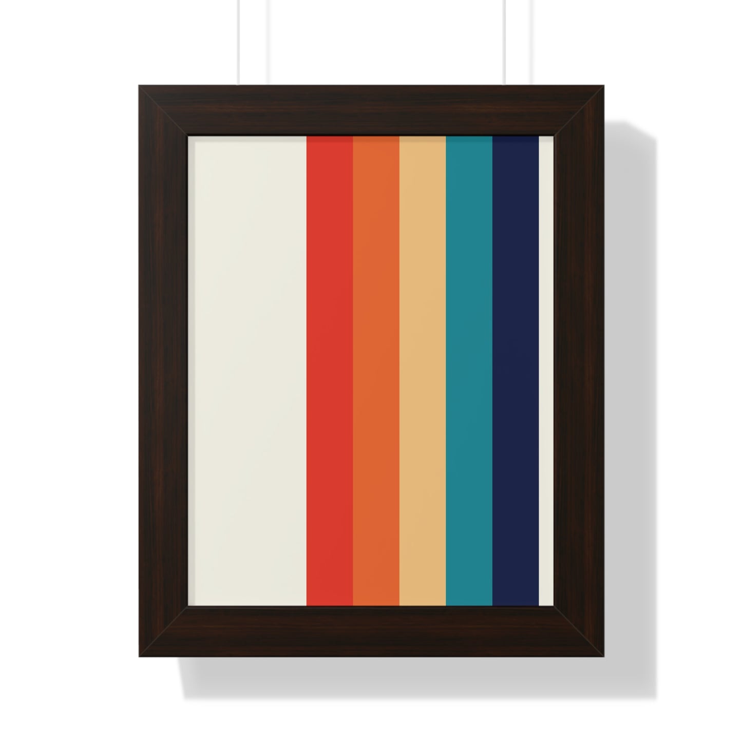 Multicolor Vertical Stripes Art Print | Contemporary Stripe Pattern Wall Art | XCalibre Designs | Framed Vertical Poster