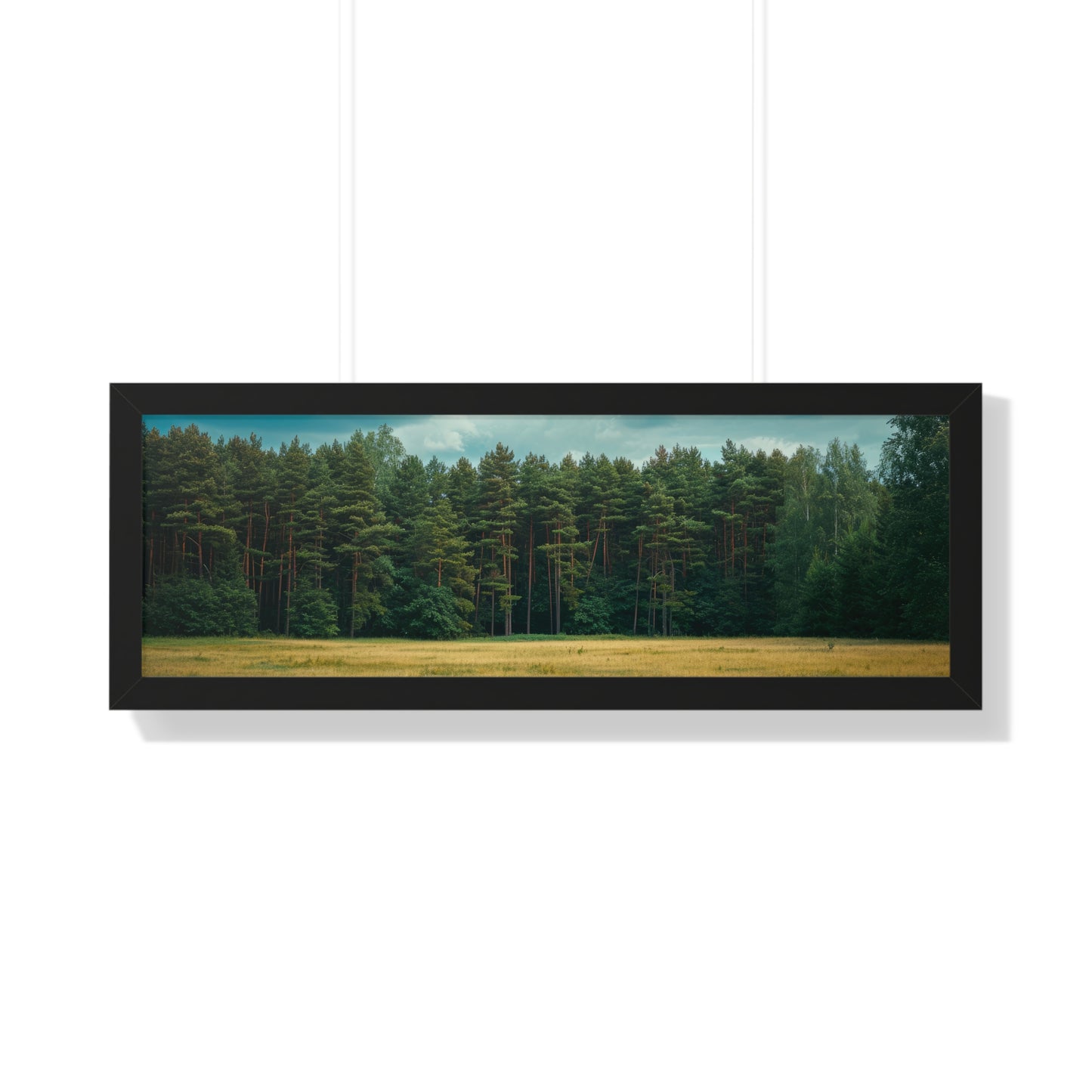 Verdant Refuge - Peaceful Meadow Art Frame | Framed Horizontal Poster