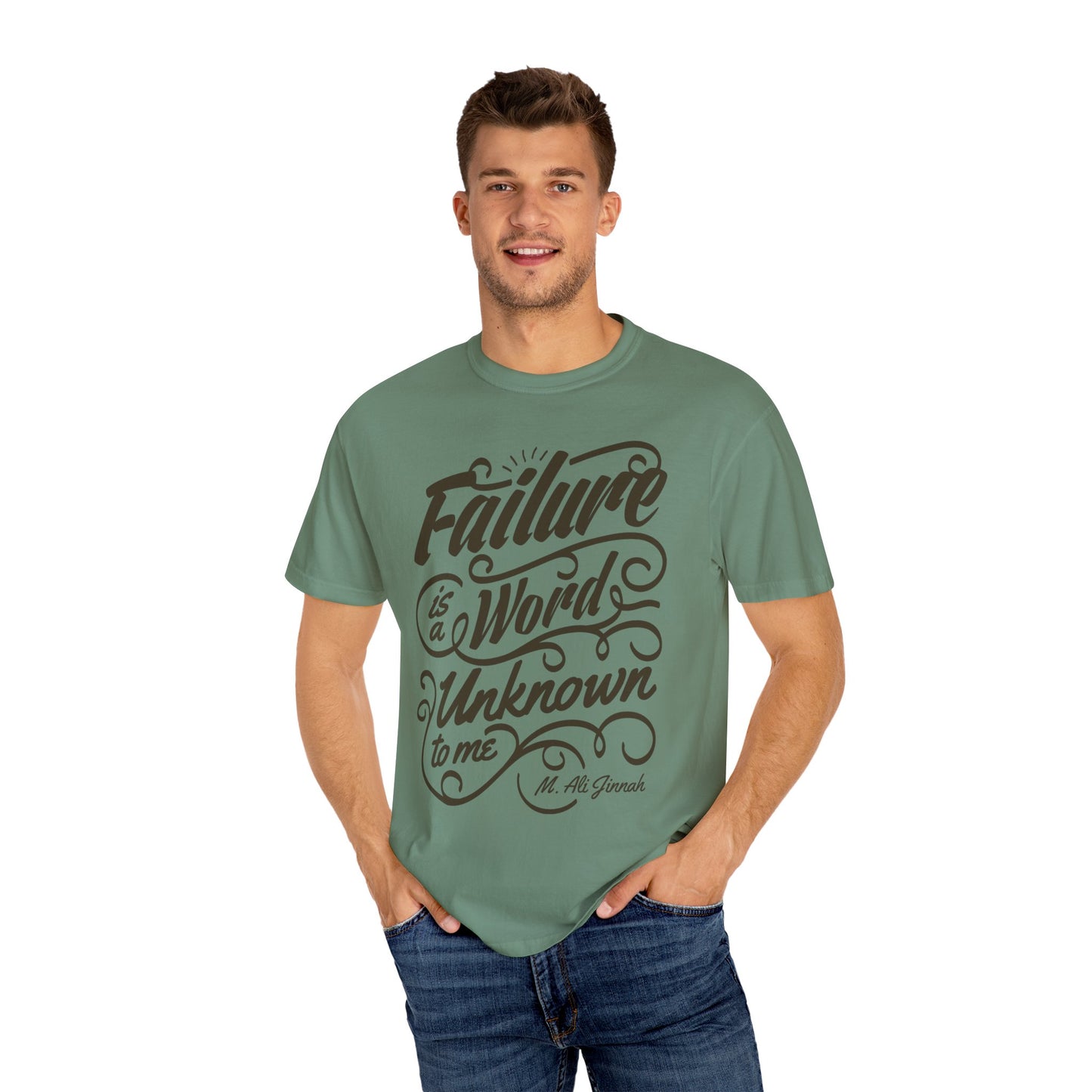 Motivational Quote Tee | 'Failure is a Word Unknown to Me' Inspirational T-Shirt | XCalibre Designs