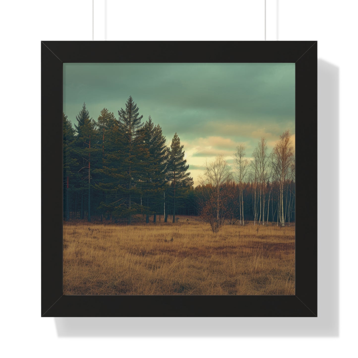 Twilight in the Wild - Rustic Forest Art Frame | Framed Horizontal Poster