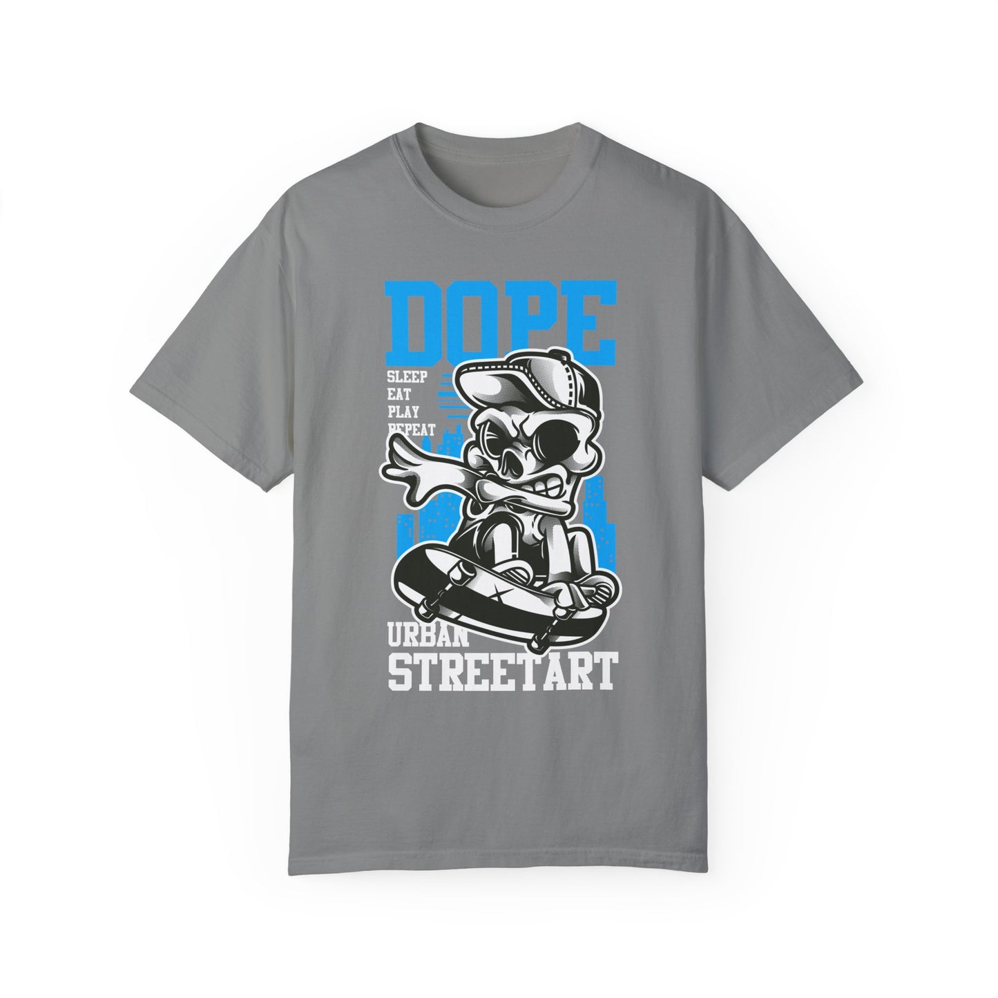 Urban Graffiti 'DOPE' Graphic Tee | Cool Blue Streetwear T-Shirt | XCalibre Designs