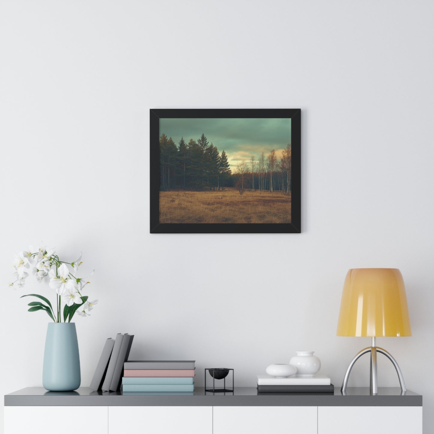 Twilight in the Wild - Rustic Forest Art Frame | Framed Horizontal Poster