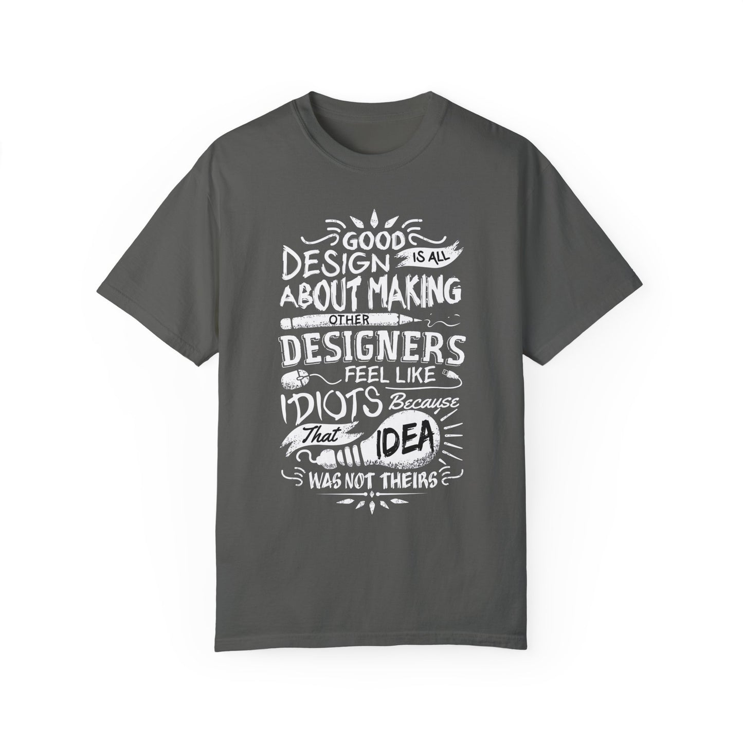 Witty Designer Quote Graphic Tee | Navy Blue Creative T-Shirt | XCalibre Designs