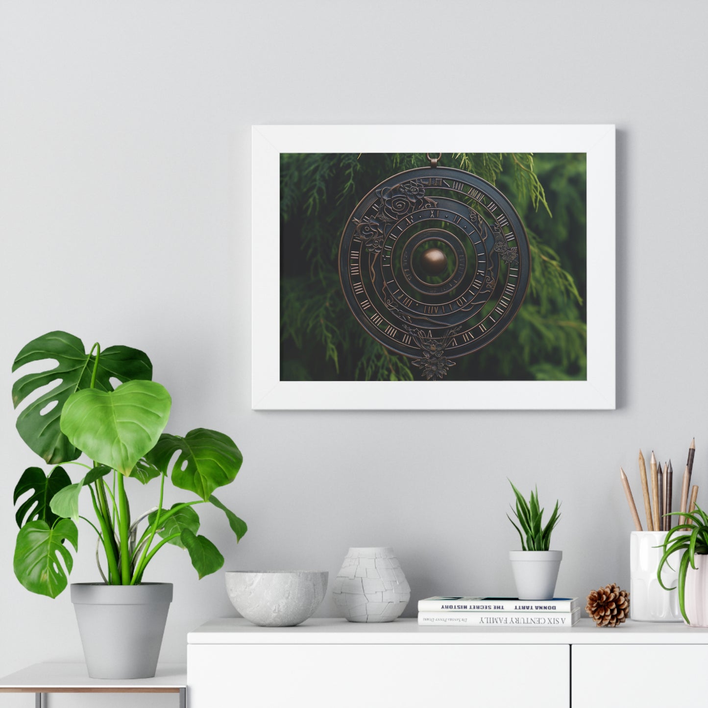 Timeless Nature - Ornate Sundial Art Frame | Framed Horizontal Poster