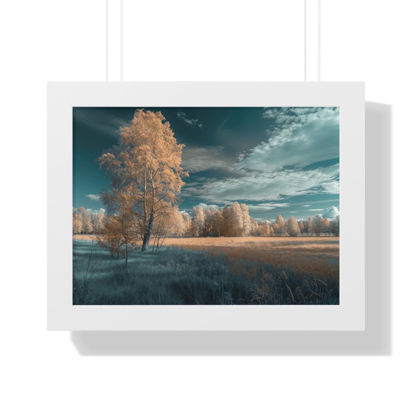 Surreal Azure - Ethereal Landscape Art Frame | Framed Horizontal Poster