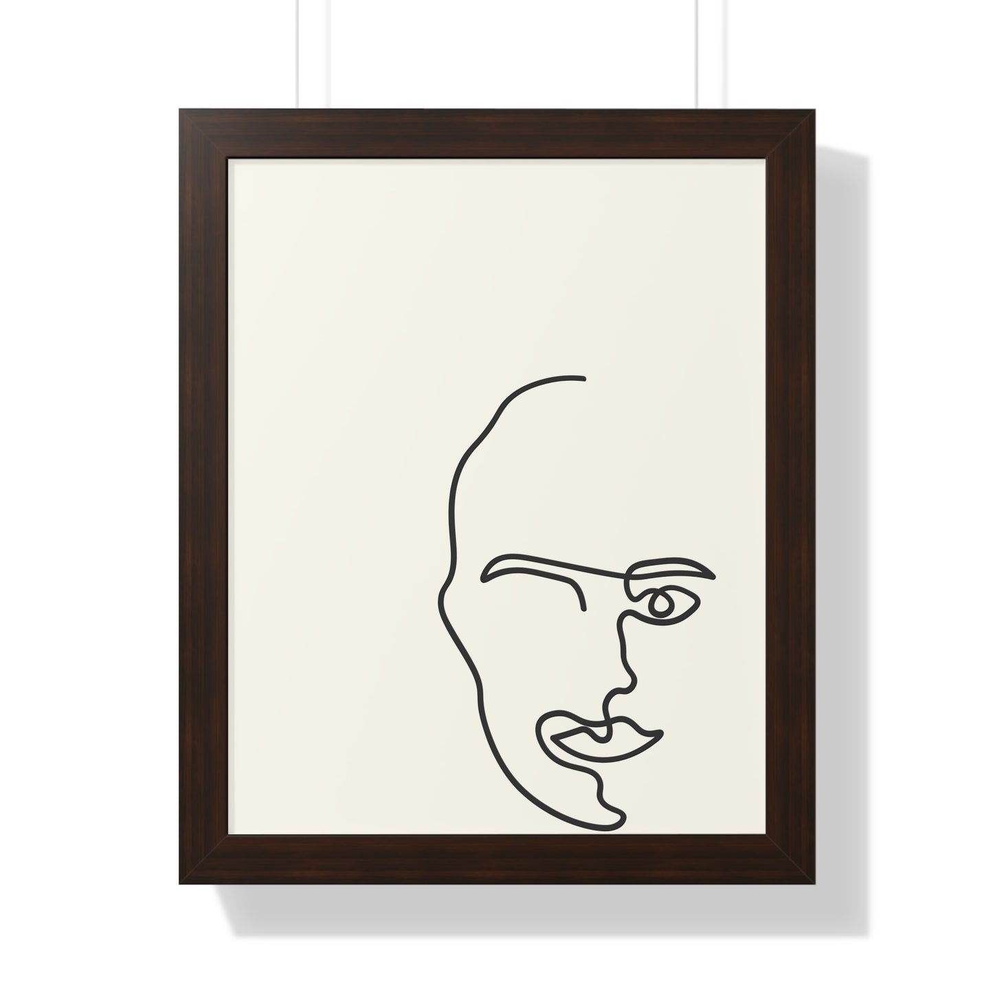 Minimalist Single Line Face Art Print | Contemporary Abstract Portrait | XCalibre Designs | Framed Vertical Poster