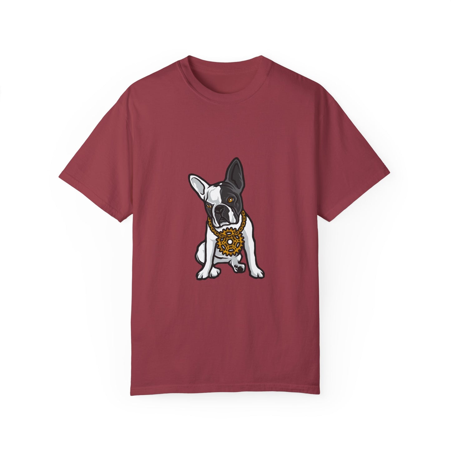 Cute French Bulldog with Sunglasses Graphic Tee | Grey Casual Dog Lover T-Shirt | XCalibre Designs