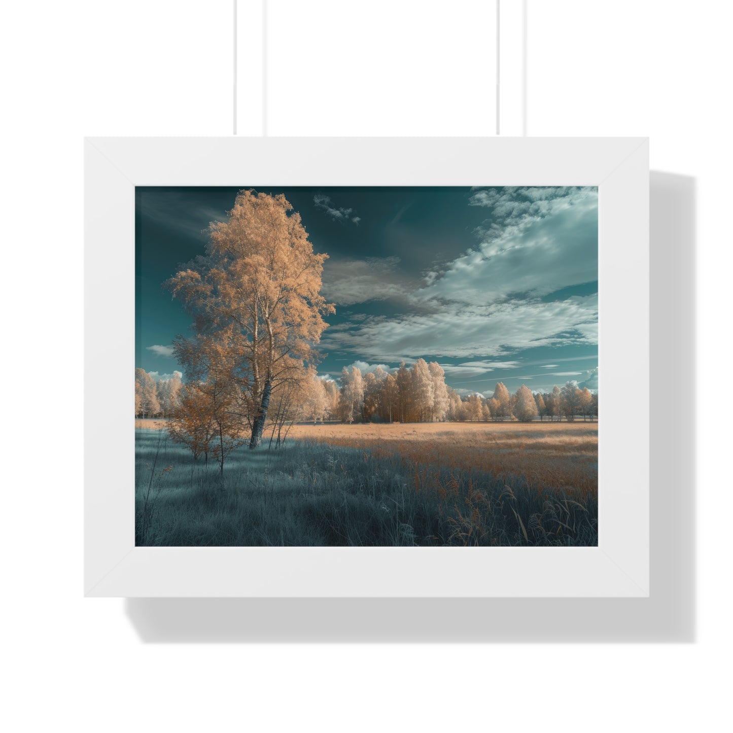 Surreal Azure - Ethereal Landscape Art Frame | Framed Horizontal Poster