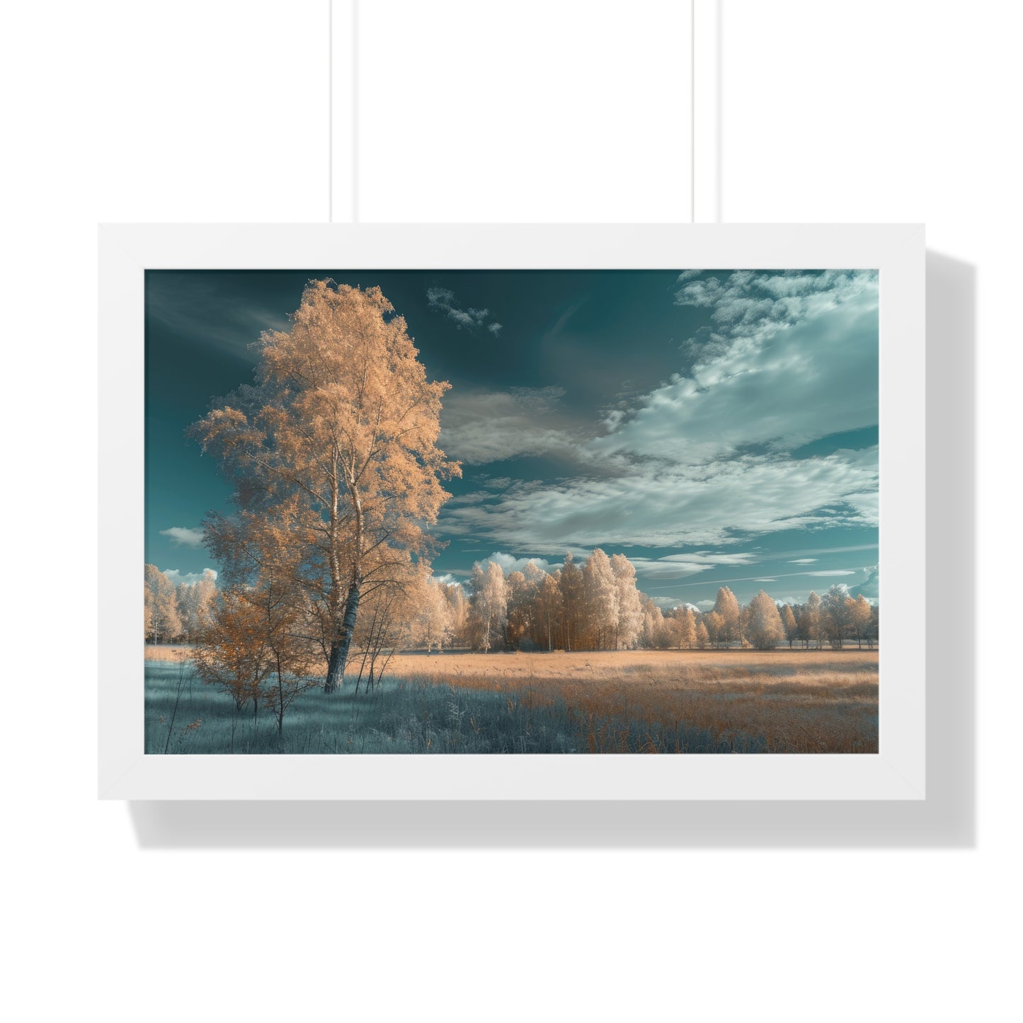 Surreal Azure - Ethereal Landscape Art Frame | Framed Horizontal Poster