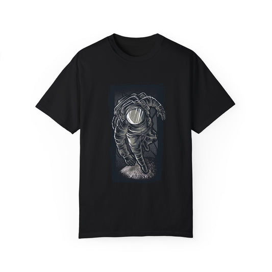 Astronaut in the Jungle Graphic Tee | Black Space Explorer T-Shirt | XCalibre Designs