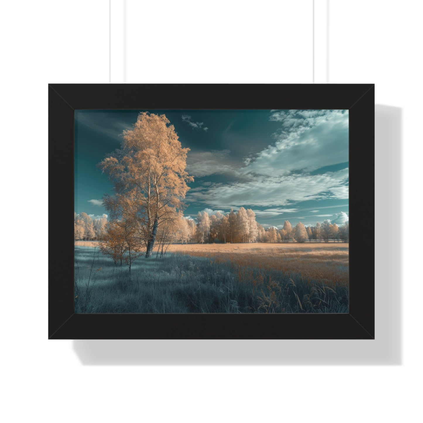 Surreal Azure - Ethereal Landscape Art Frame | Framed Horizontal Poster