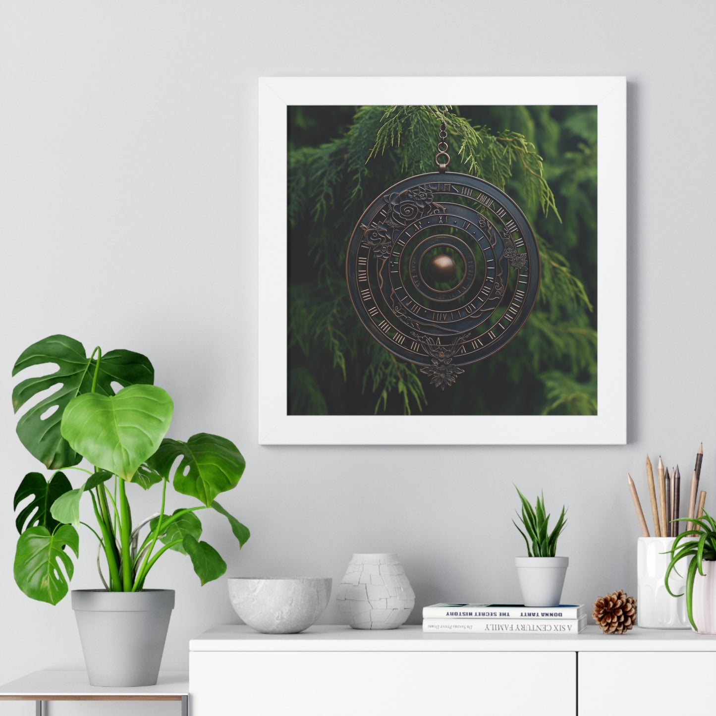 Timeless Nature - Ornate Sundial Art Frame | Framed Horizontal Poster