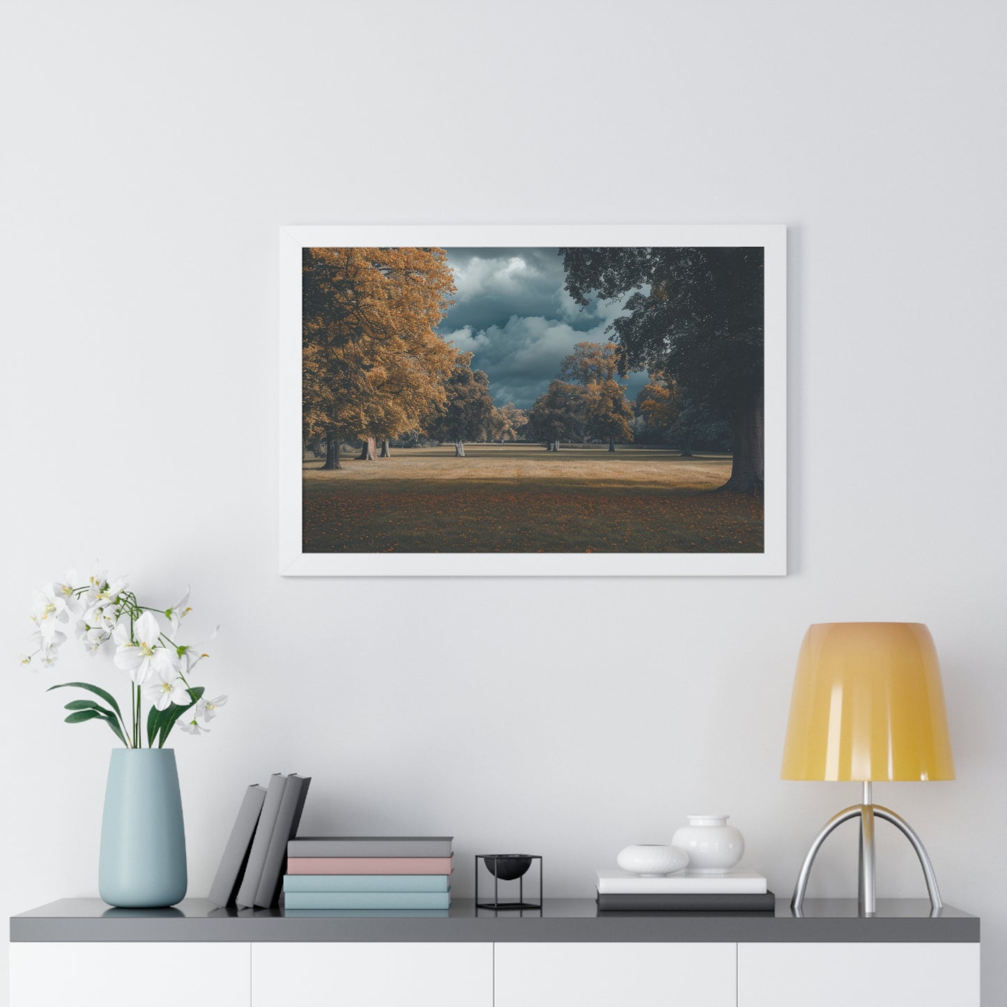 Autumn Whisper - Serene Landscape Art Frame | Framed Horizontal Poster