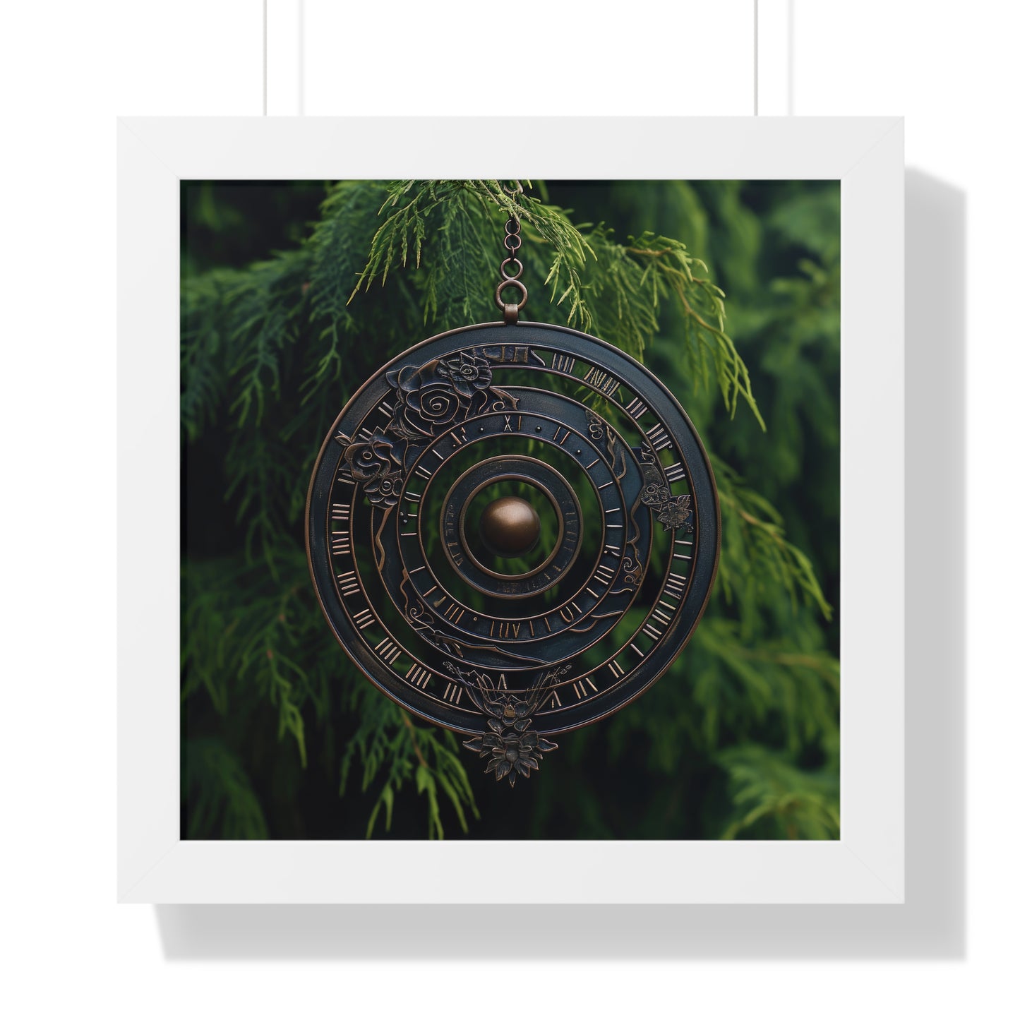 Timeless Nature - Ornate Sundial Art Frame | Framed Horizontal Poster